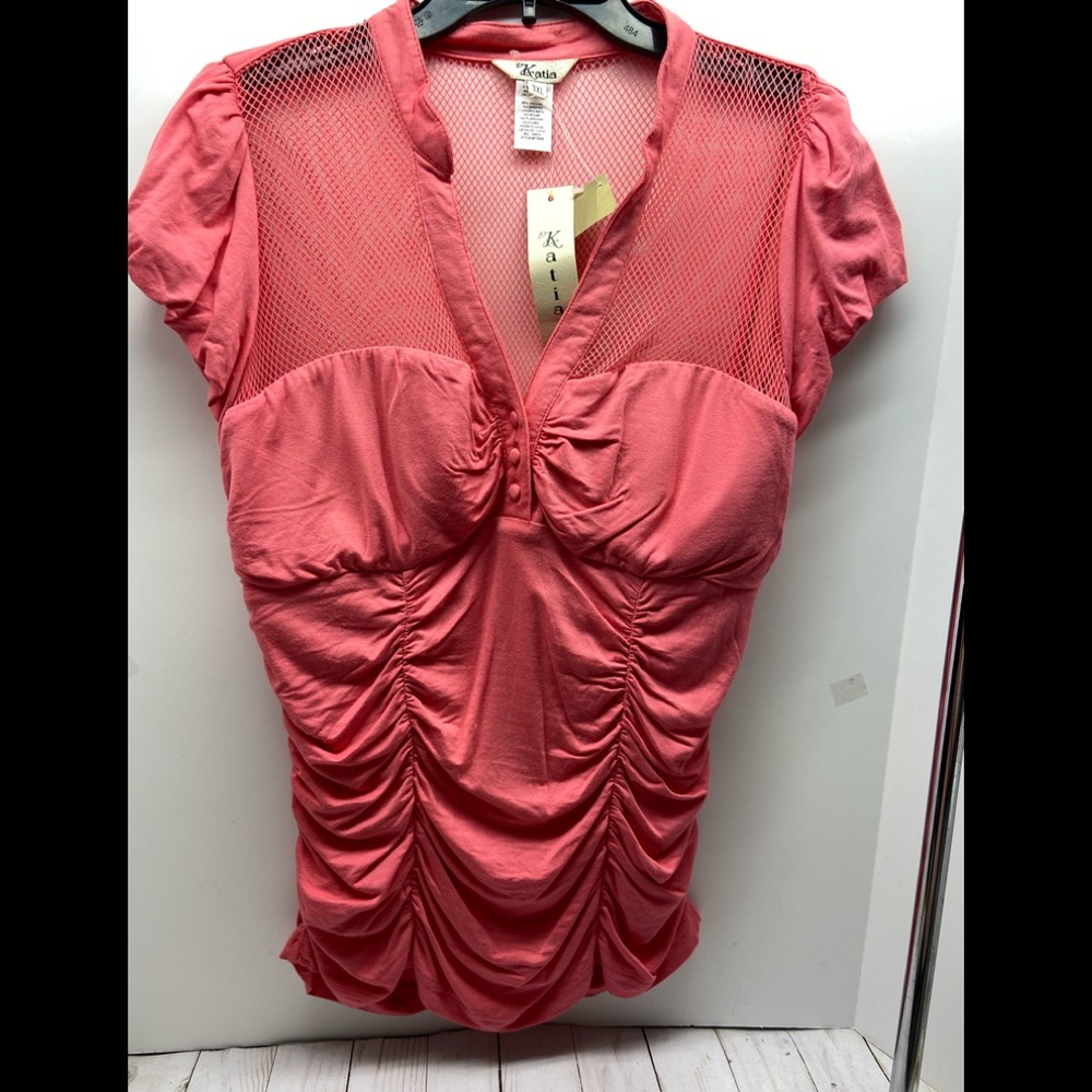 Katie body form top with net top